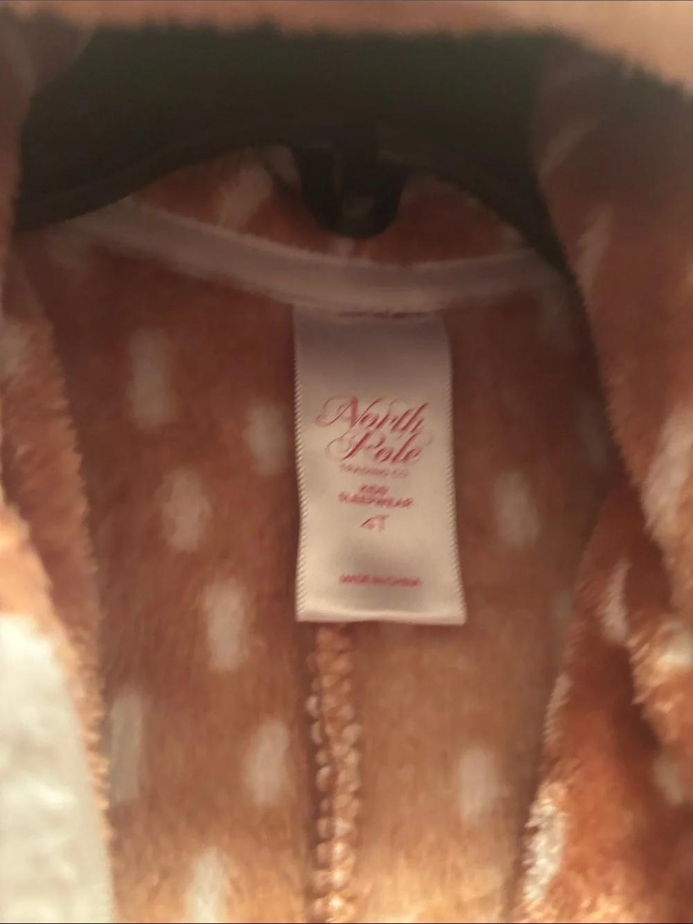 NWOT North Pole Reindeer Hooded Union suit